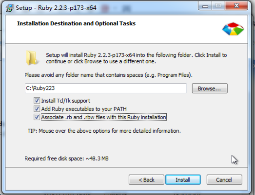 安装Ruby需要注意的配置